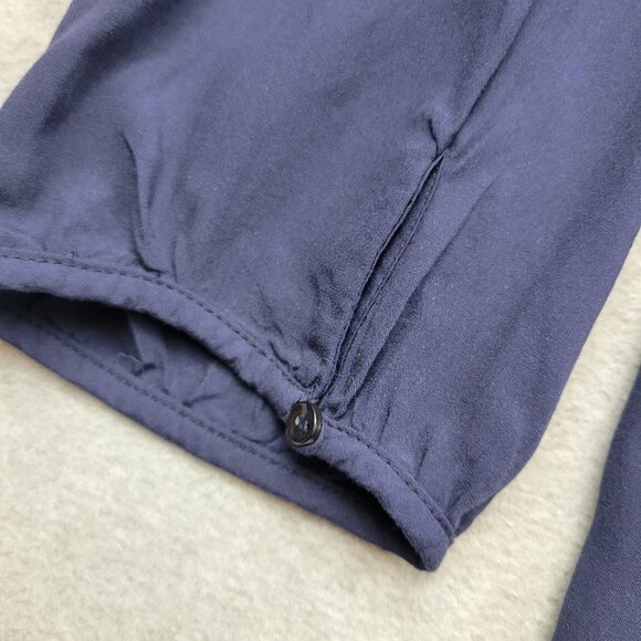 Old Navy Dress Womens Medium Blue Long Sleeve Smocked Chambray New - Picture 15 of 16